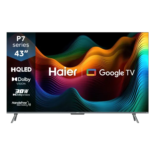 Haier H43P7UX 43 Inch Voice Control HQLED 4K Smart Google TV