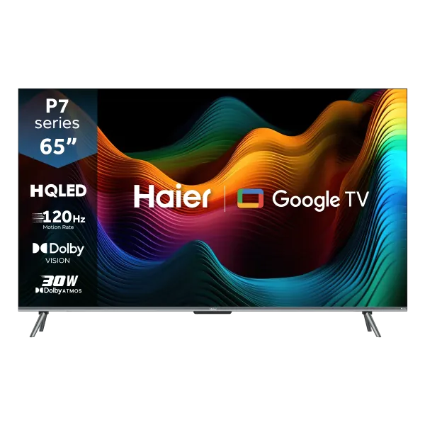 Haier H65P7UX 65 Inch Voice Control HQLED 4K Smart Google TV