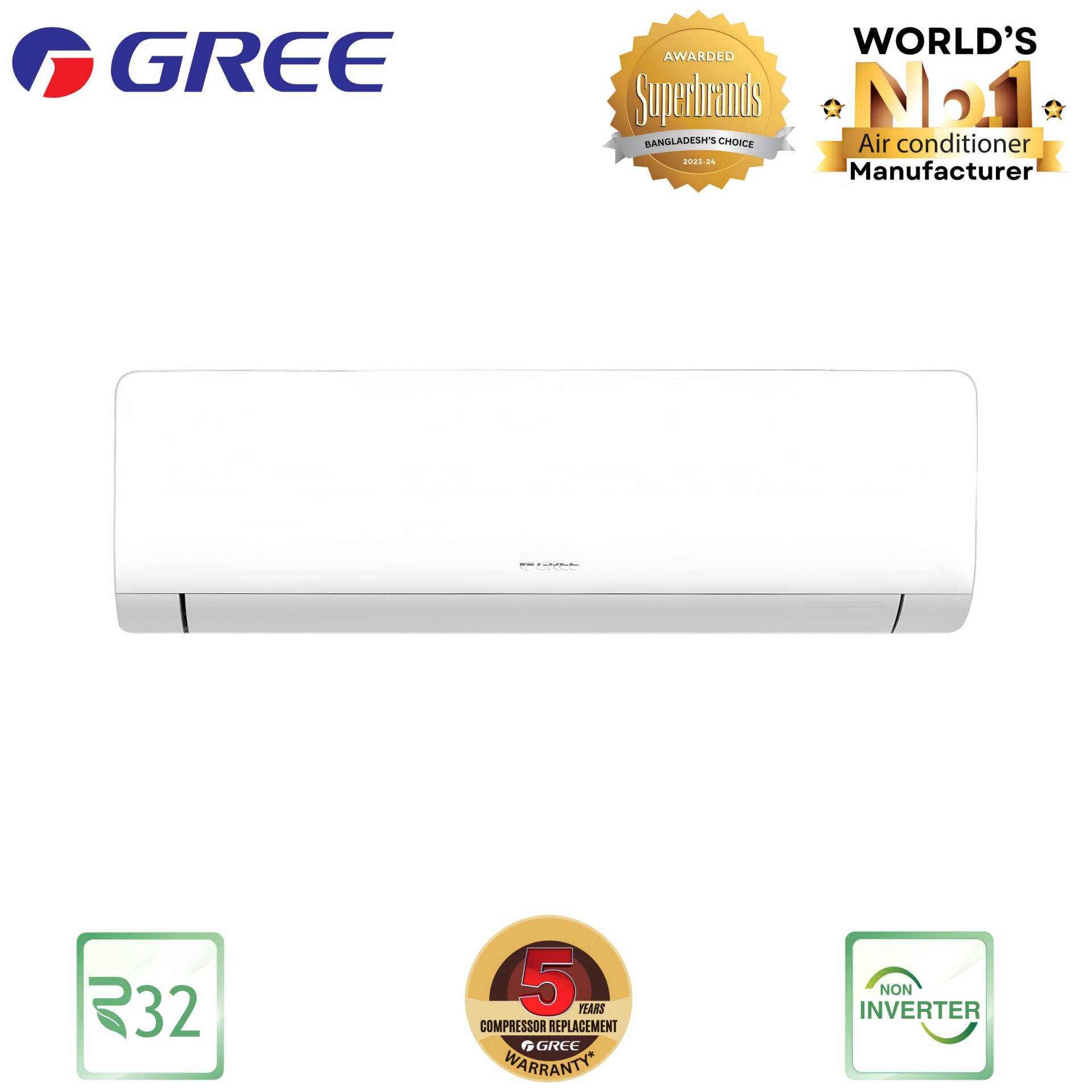 Gree GS-18XCO32 1.5 Ton Non-Inverter Split Type Air Conditioner